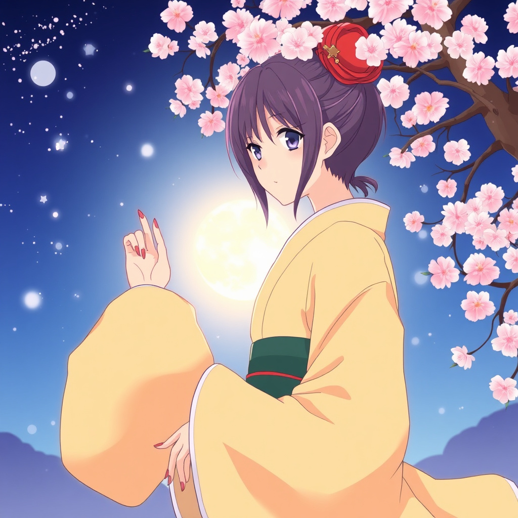 Cover of Cherry Blossoms and Thousand Nights anime